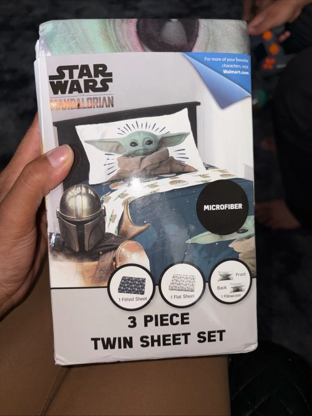 Star Wars Mandalorian Baby Yoda Twin Microfiber Sheet Set - Green, White, Black